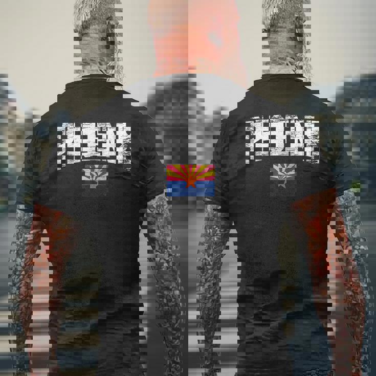 アリゾナ州フェニックス フラッグ プライド ヴィンテージ Az メンズTシャツ バックプリント 高齢者への贈り物