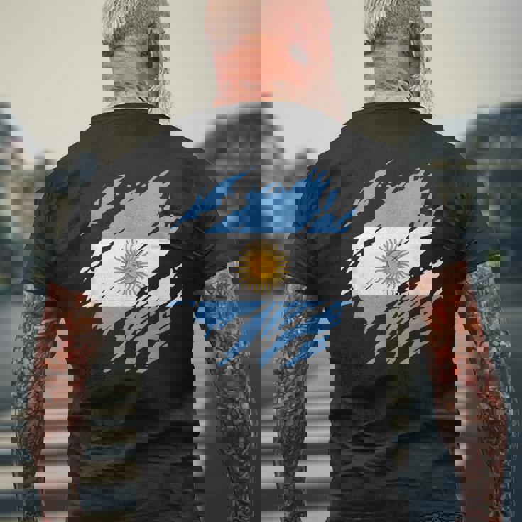 アルゼンチンの旗アルゼンチン メンズTシャツ バックプリント 高齢者への贈り物