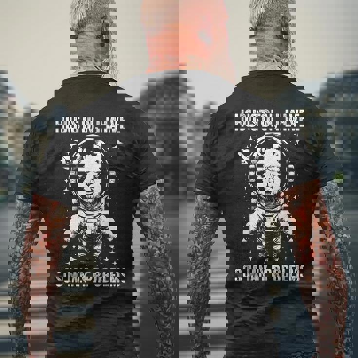 アルパカ お父さん ママ スペース ヒューストン問題 アルパカ メンズTシャツ バックプリント 高齢者への贈り物