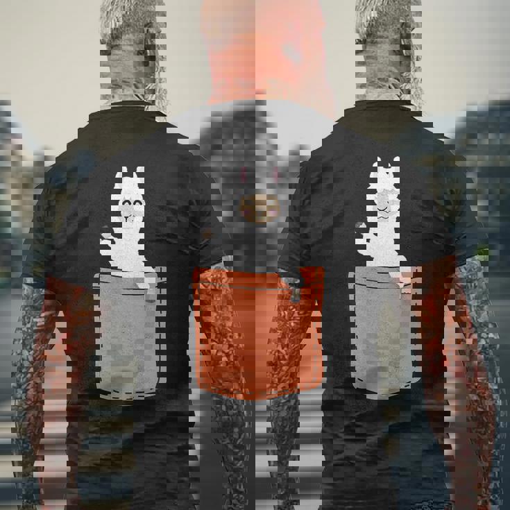 アルパカ 胸ポケット Pako Lama Huacaya アルパカ ブリーダー アルパカ メンズTシャツ バックプリント 高齢者への贈り物