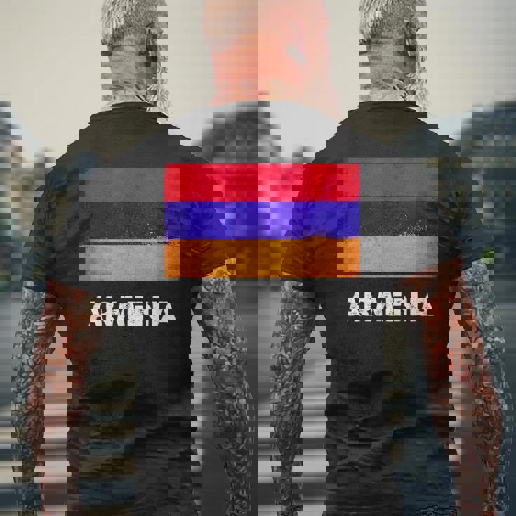 アルメニア国旗tシャツ メンズTシャツ バックプリント 高齢者への贈り物