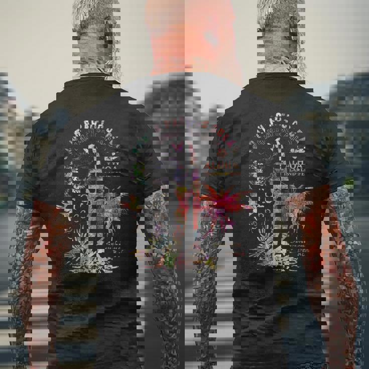 アロハ ハワイ サーファー ガール サマー サンビーチ メンズTシャツ バックプリント 高齢者への贈り物