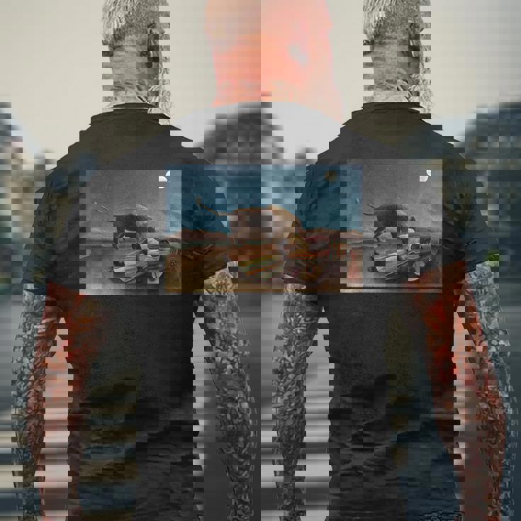 アンリルソー／眠るジプシー女【世界の名画】（高精細画質）プレゼント 美術館アート メンズTシャツ バックプリント 高齢者への贈り物