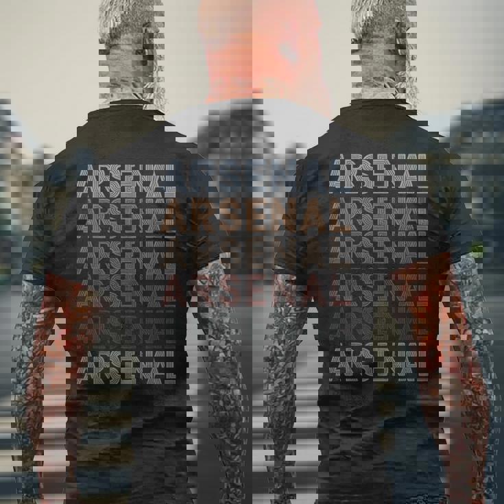 アーセナルフットボールチームファンへのギフトアイデア メンズTシャツ バックプリント 高齢者への贈り物