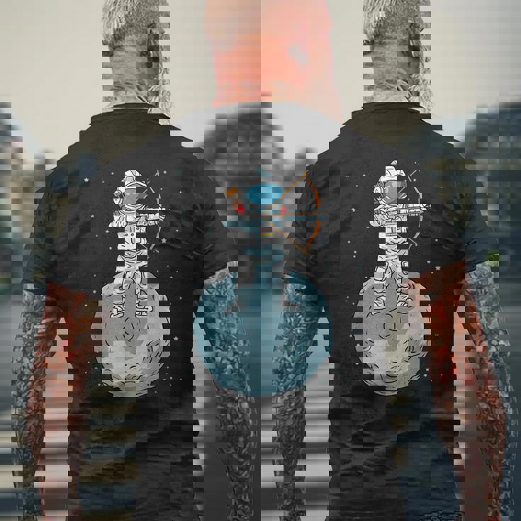 アーチェリーシャツキッズロングボウ宇宙飛行士ギフトキッズボウアーチェリー メンズTシャツ バックプリント 高齢者への贈り物