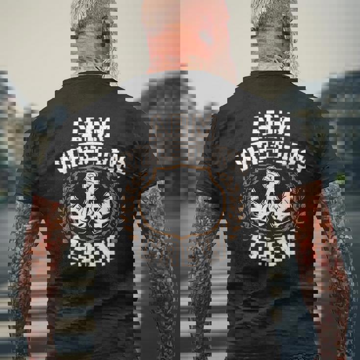 アームレスリング クルー アームレスリング アームレスリング メンズTシャツ バックプリント 高齢者への贈り物