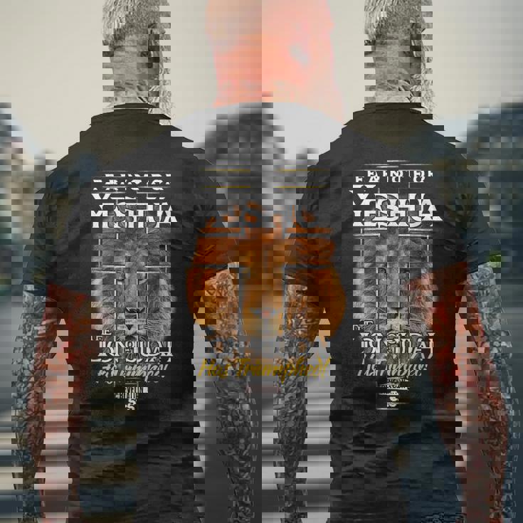 イエシュア ユダのライオン。 メンズTシャツ バックプリント 高齢者への贈り物