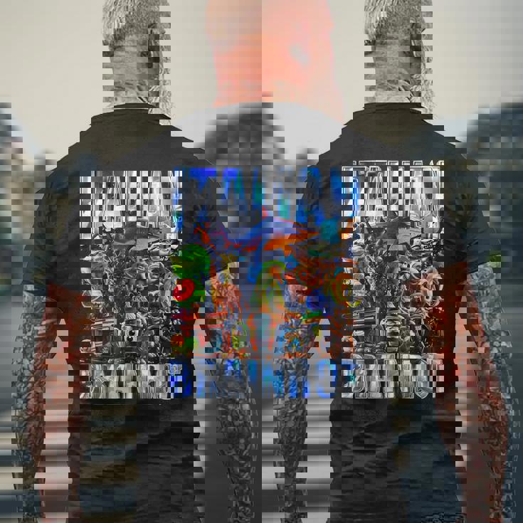 イタリア ブレイン ブートレッグ レトロ ミーム シャーク トラレロ トラララ メンズTシャツ バックプリント 高齢者への贈り物