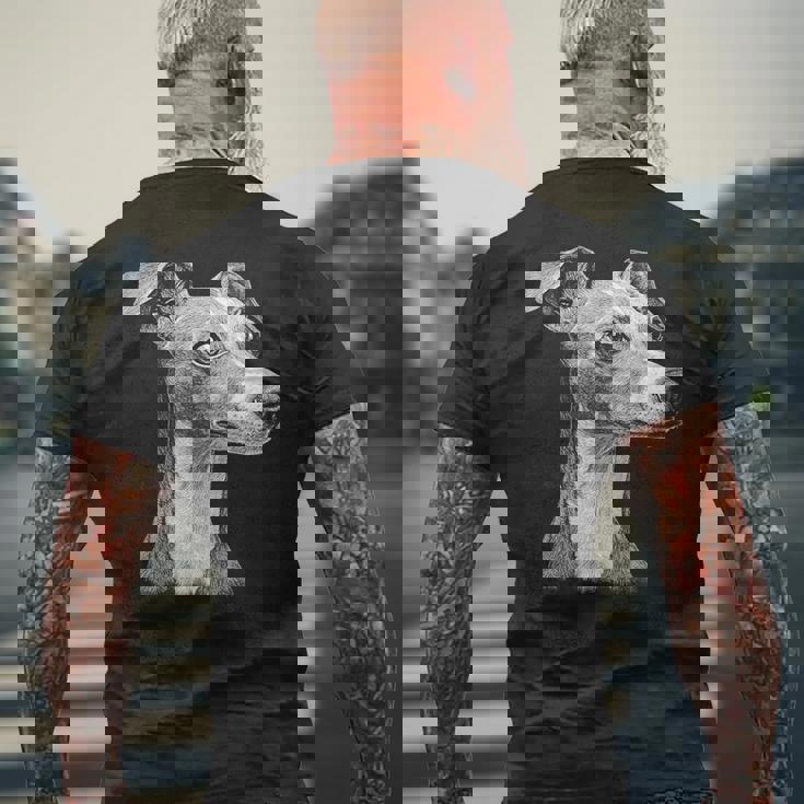 イタリアン グレイハウンド 犬 モチーフ ペット イタリアン グレイハウンド メンズTシャツ バックプリント 高齢者への贈り物