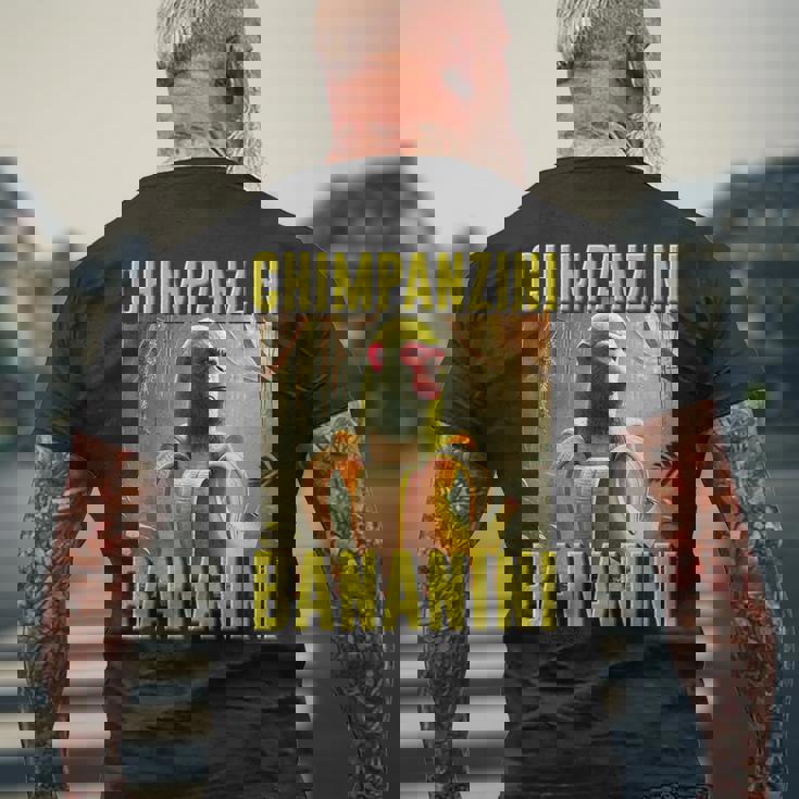 イタリアン ブレイン チンパンジーニ バナニーニ 面白い Ai キッズ 男の子 ミーム メンズTシャツ バックプリント 高齢者への贈り物