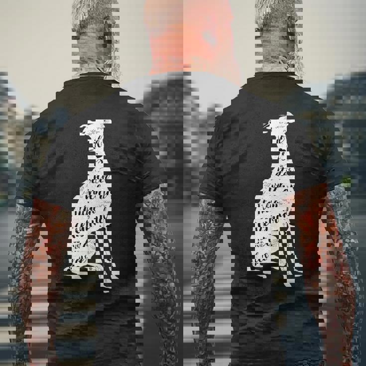 イタリアングレイハウンドシャツデザイン イタリアングレイハウンド犬愛好家 メンズTシャツ バックプリント 高齢者への贈り物