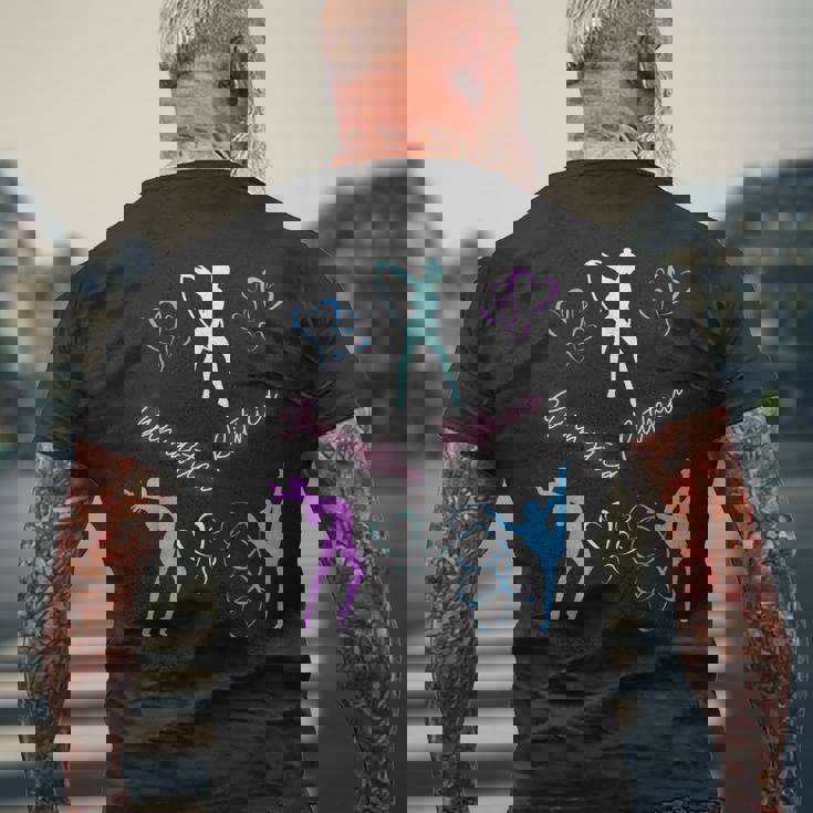 イタリア新体操 イタリア 体操 ハート メンズTシャツ バックプリント 高齢者への贈り物