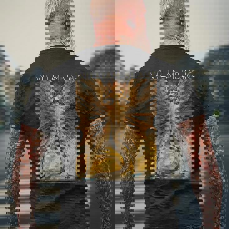 ウィリアム・ブレイク ドラゴンi アーティスト向け メンズTシャツ バックプリント 高齢者への贈り物