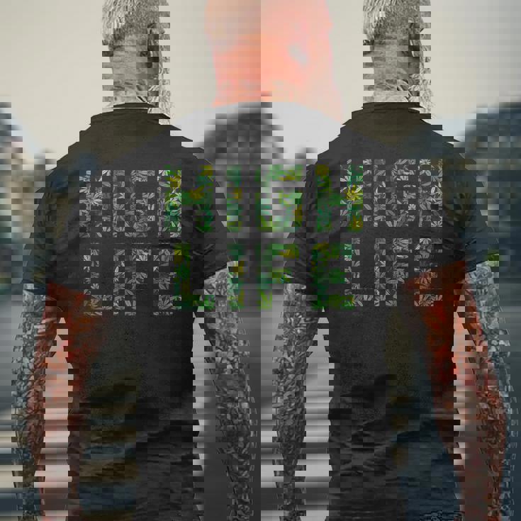 ウィードシャツ メンズ レディース ハイライフ 大麻 マリファナ 恋人 ギフト メンズTシャツ バックプリント 高齢者への贈り物