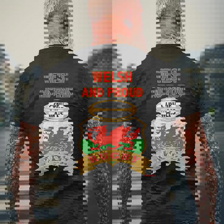 ウェールズ ラグビー ウェールズ レッドドラゴン メンズTシャツ バックプリント 高齢者への贈り物