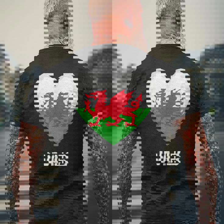 ウェールズ国旗ジャージ ウェールズ メンズTシャツ バックプリント 高齢者への贈り物