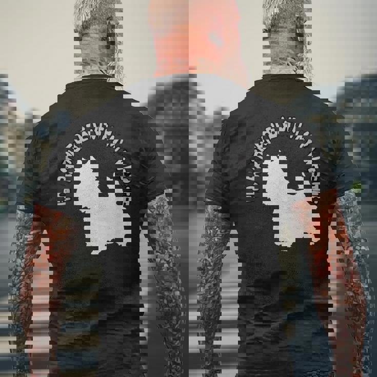 ウエスト・ハイランド・テリア-ウェスティと一緒にいたい メンズTシャツ バックプリント 高齢者への贈り物