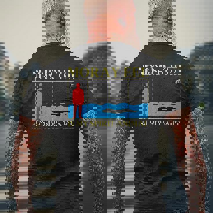 ウツボは私の精神動物 海洋生物学者 メンズTシャツ バックプリント 高齢者への贈り物