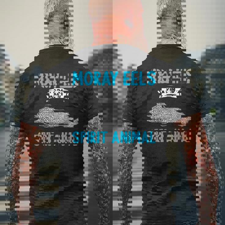 ウツボは私の精霊動物ウツボ メンズTシャツ バックプリント 高齢者への贈り物