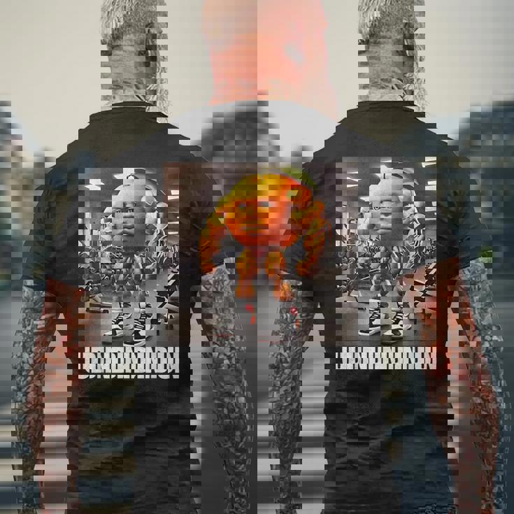 ウディンドゥン-イタリアンブレインロットミーム メンズTシャツ バックプリント 高齢者への贈り物