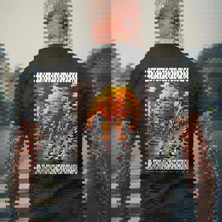 ウディンドゥン-イタリアンブレインロットミーム メンズTシャツ バックプリント 高齢者への贈り物