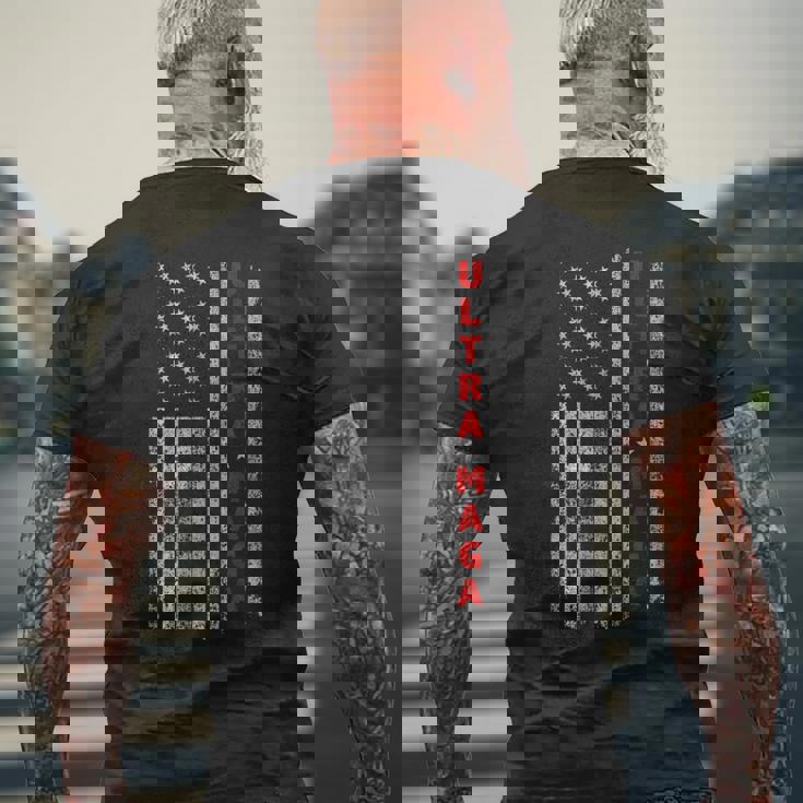 ウルトラマジックシャツ ビンテージ アメリカ国旗 ウルトラマガ メンズTシャツ バックプリント 高齢者への贈り物