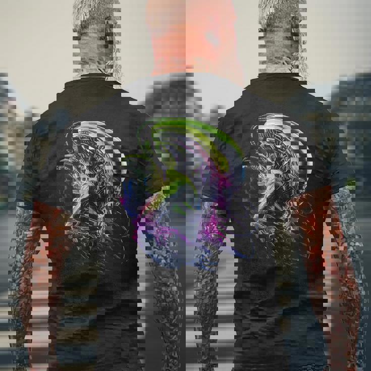 エイリアン 45 周年記念クラシック ゼノモーフ グラフィック ノベル アート メンズTシャツ バックプリント 高齢者への贈り物