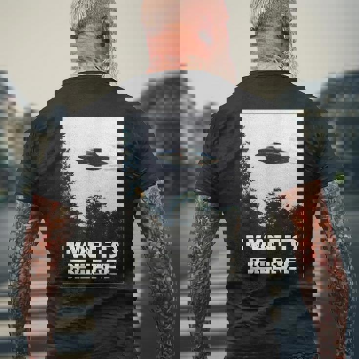 エイリアン Ufo ハンターシャツ I Want To Believe メンズTシャツ バックプリント 高齢者への贈り物