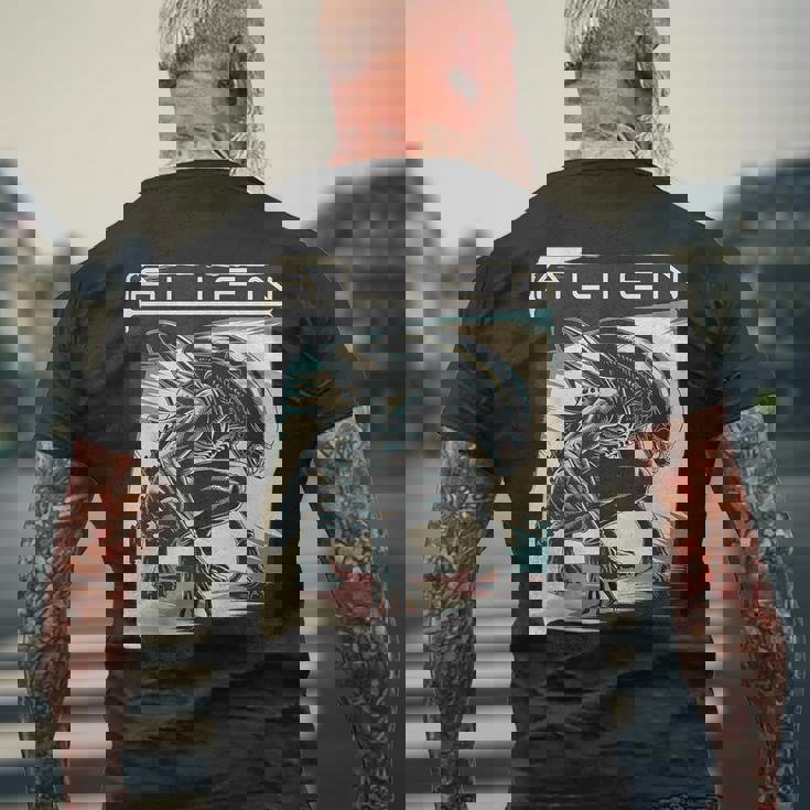 エイリアンxenomorphイラストポスター。 メンズTシャツ バックプリント 高齢者への贈り物