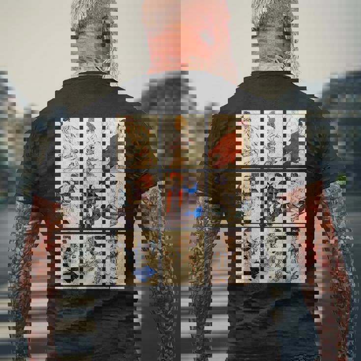 エゴン・シーレアール・ヌーボーによる有名な表現主義の肖像画 メンズTシャツ バックプリント 高齢者への贈り物