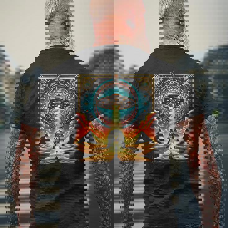 エジプトufo古代スターゲート Egypt Ufo Ancienttargate メンズTシャツ バックプリント 高齢者への贈り物