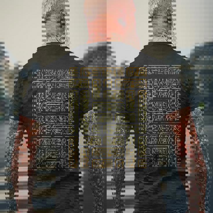 エジプトの象形文字tシャツ-古代エジプト メンズTシャツ バックプリント 高齢者への贈り物