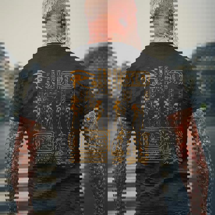 エジプト象形文字 エジプト アートデザイン メンズTシャツ バックプリント 高齢者への贈り物