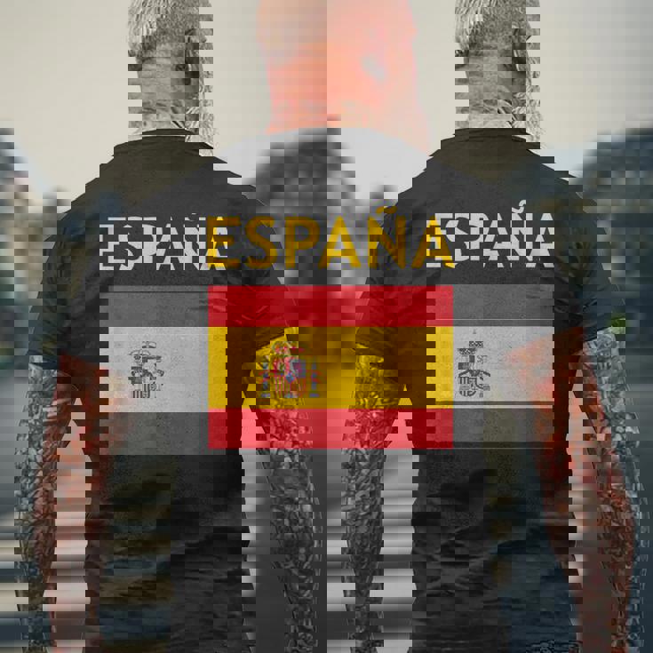 エスパーニャ ヴィンテージ スペイン国旗 スペインお土産 エスパーニャプライド メンズTシャツ バックプリント 高齢者への贈り物