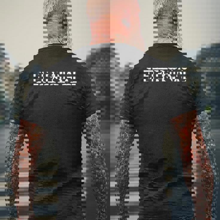 エターナルイングリッシュワードアパレル メンズTシャツ バックプリント 高齢者への贈り物