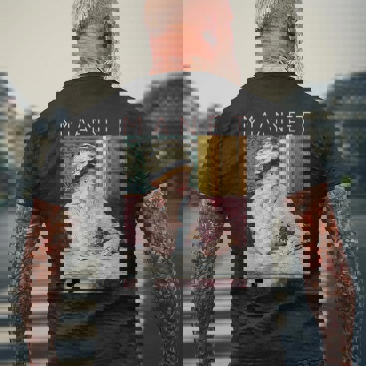 エドゥアール・マネ プラム 芸術家のための芸術 メンズTシャツ バックプリント 高齢者への贈り物