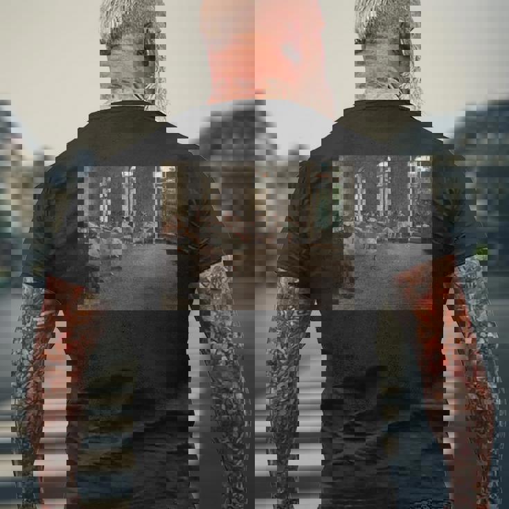 エドガー・ドガリハーサル メンズTシャツ バックプリント 高齢者への贈り物