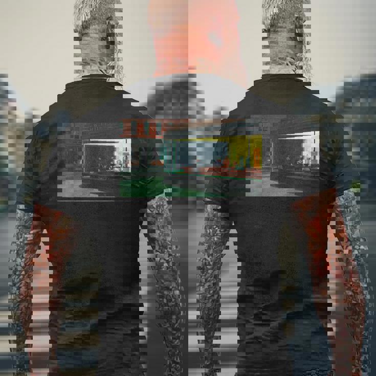 エドワード・ホッパーズ・ナイトホークス メンズTシャツ バックプリント 高齢者への贈り物