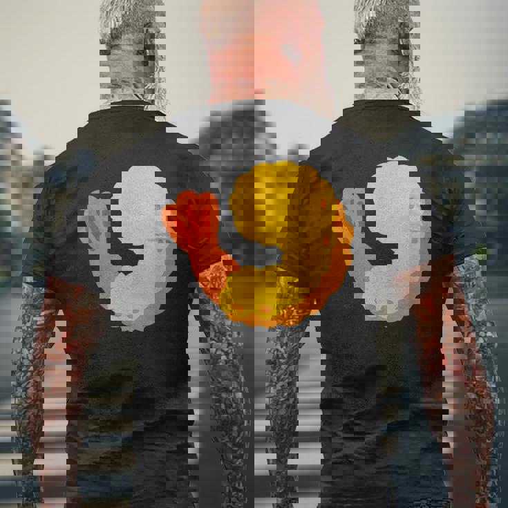 エビフライ エビの天ぷら 海老 コスチューム メンズTシャツ バックプリント 高齢者への贈り物