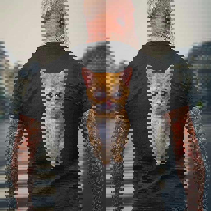 エルガト ミーム 悲しい泣き猫 マンチキン キティ ミーム トレンディ メンズTシャツ バックプリント 高齢者への贈り物