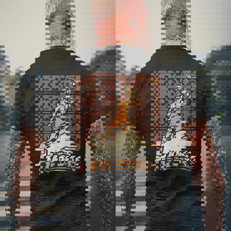 エルメス 素早いギリシャの商業とメッセージの神 メンズTシャツ バックプリント 高齢者への贈り物