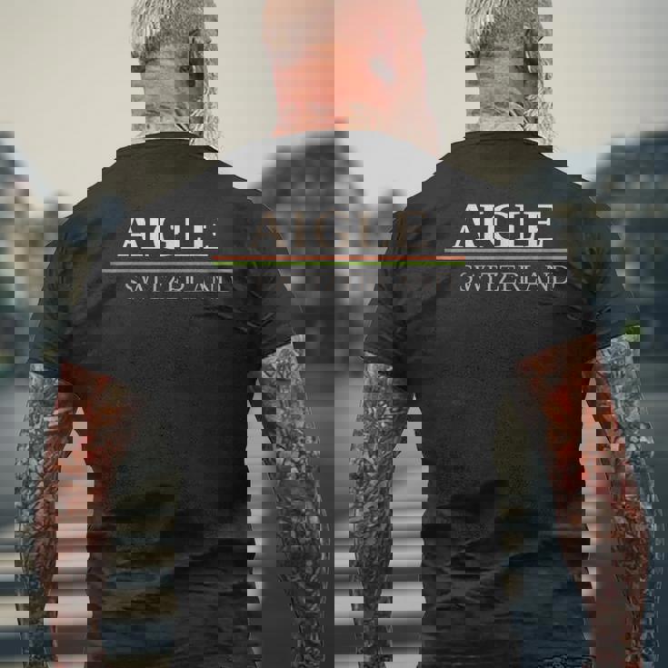 エーグル スイス メンズTシャツ バックプリント 高齢者への贈り物