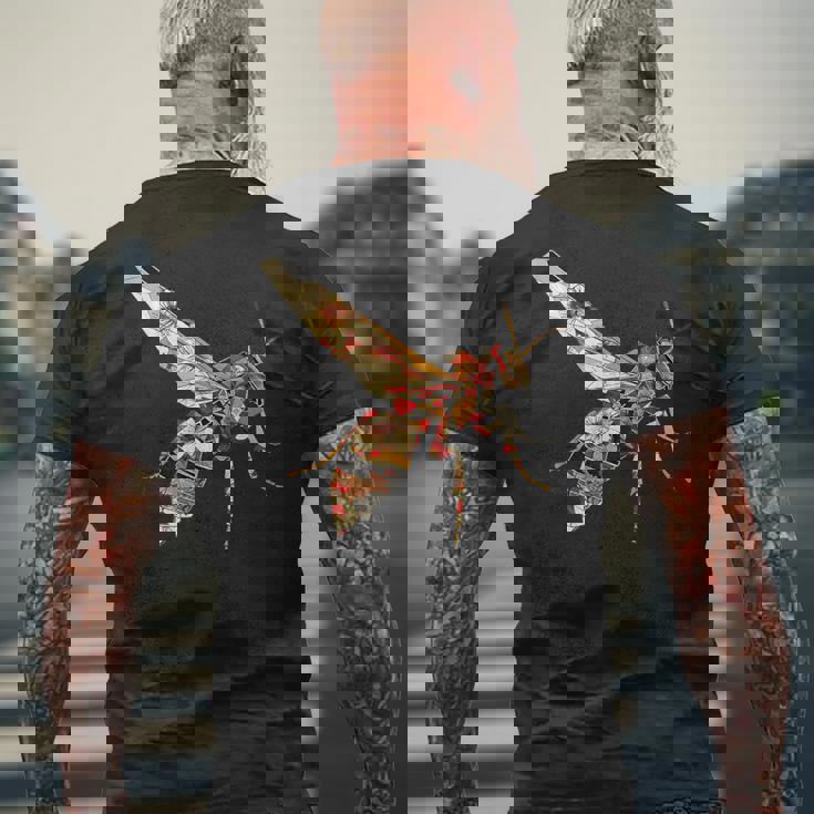 オオスズメバチ ニホンサクラスズメバチ メンズTシャツ バックプリント 高齢者への贈り物