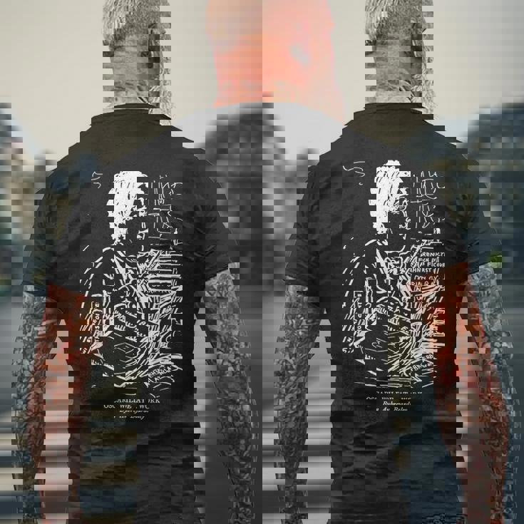 オスカー・ワイルド At Work By オーブリー・ビアズリー 1893 メンズTシャツ バックプリント 高齢者への贈り物