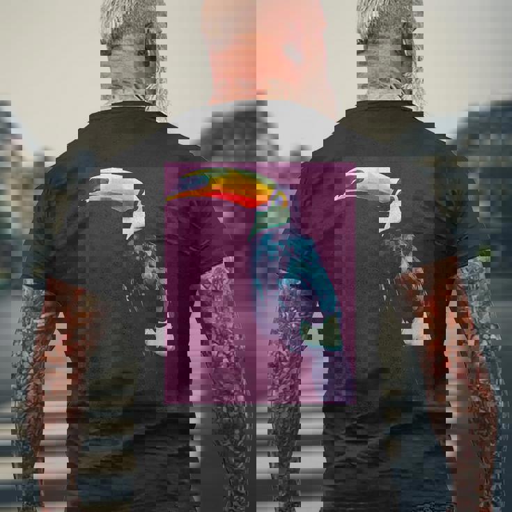 オニオオハシ 鳥 メンズTシャツ バックプリント 高齢者への贈り物