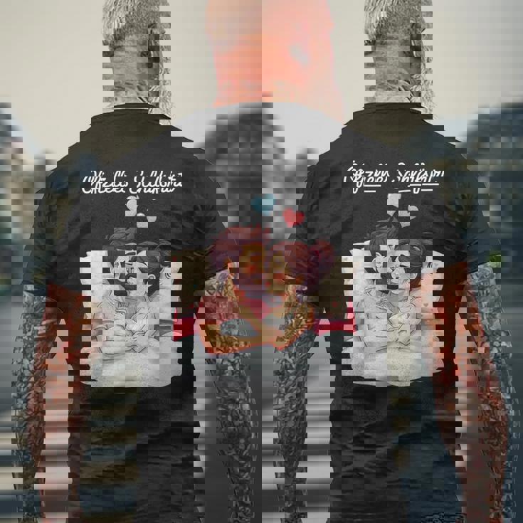 オフィシャルスリープシャツ面白いカップルロマンチックギフト メンズTシャツ バックプリント 高齢者への贈り物