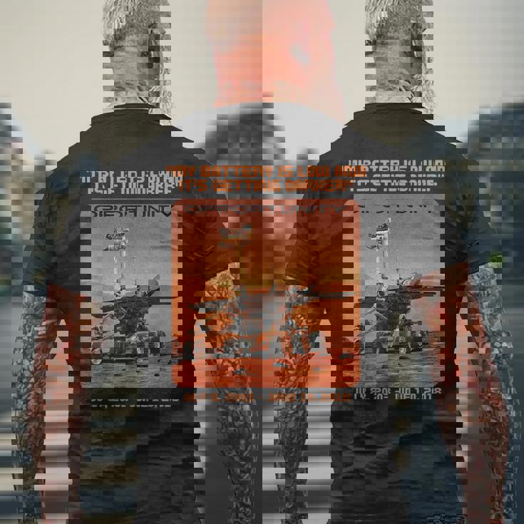 オポチュニティ 火星探査機 最後の言葉 メンズTシャツ バックプリント 高齢者への贈り物