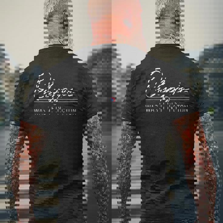 オリンピア、ワシントン州、アメリカ メンズTシャツ バックプリント 高齢者への贈り物