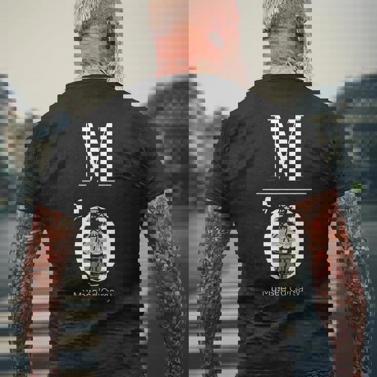 オルセー美術館 パリ フランス クロック サクレクール メンズTシャツ バックプリント 高齢者への贈り物