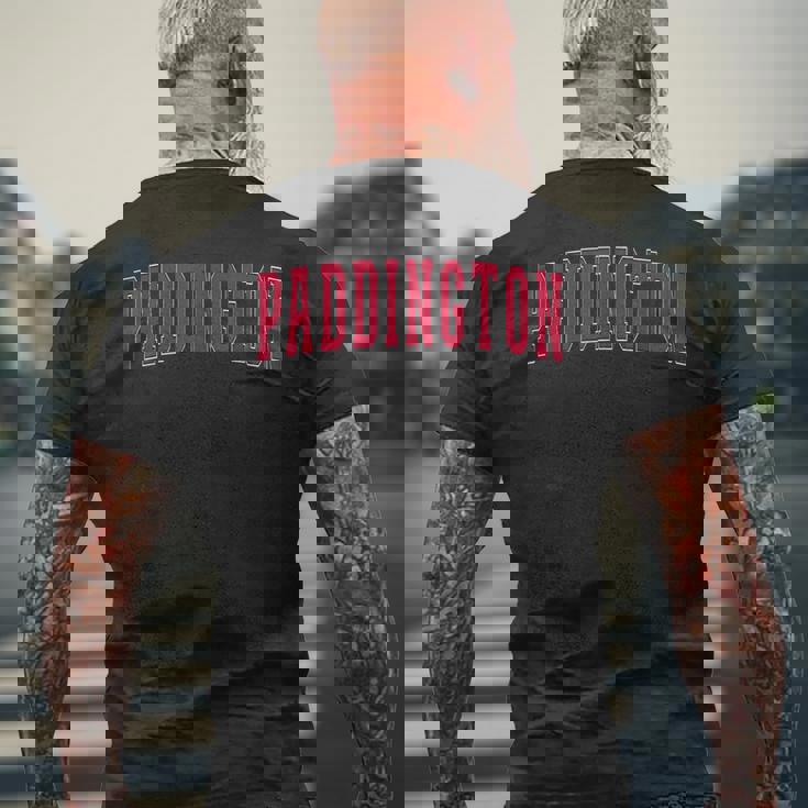 オーストラリア好きの誇り高いオーストラリアのお土産パディントン メンズTシャツ バックプリント 高齢者への贈り物